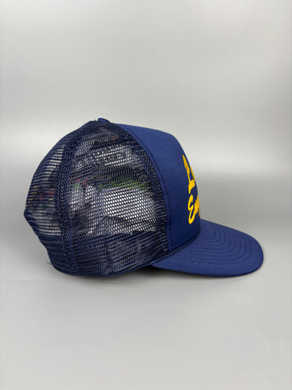 Vintage Engineering Navy Blue Mesh Trucker Hat