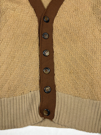 True Vintage 70s Italian Made Beige Cardigan (S)