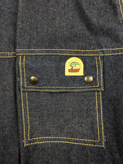 True Vintage 80s Italian Made Dark Denim Technical Jacket (L)