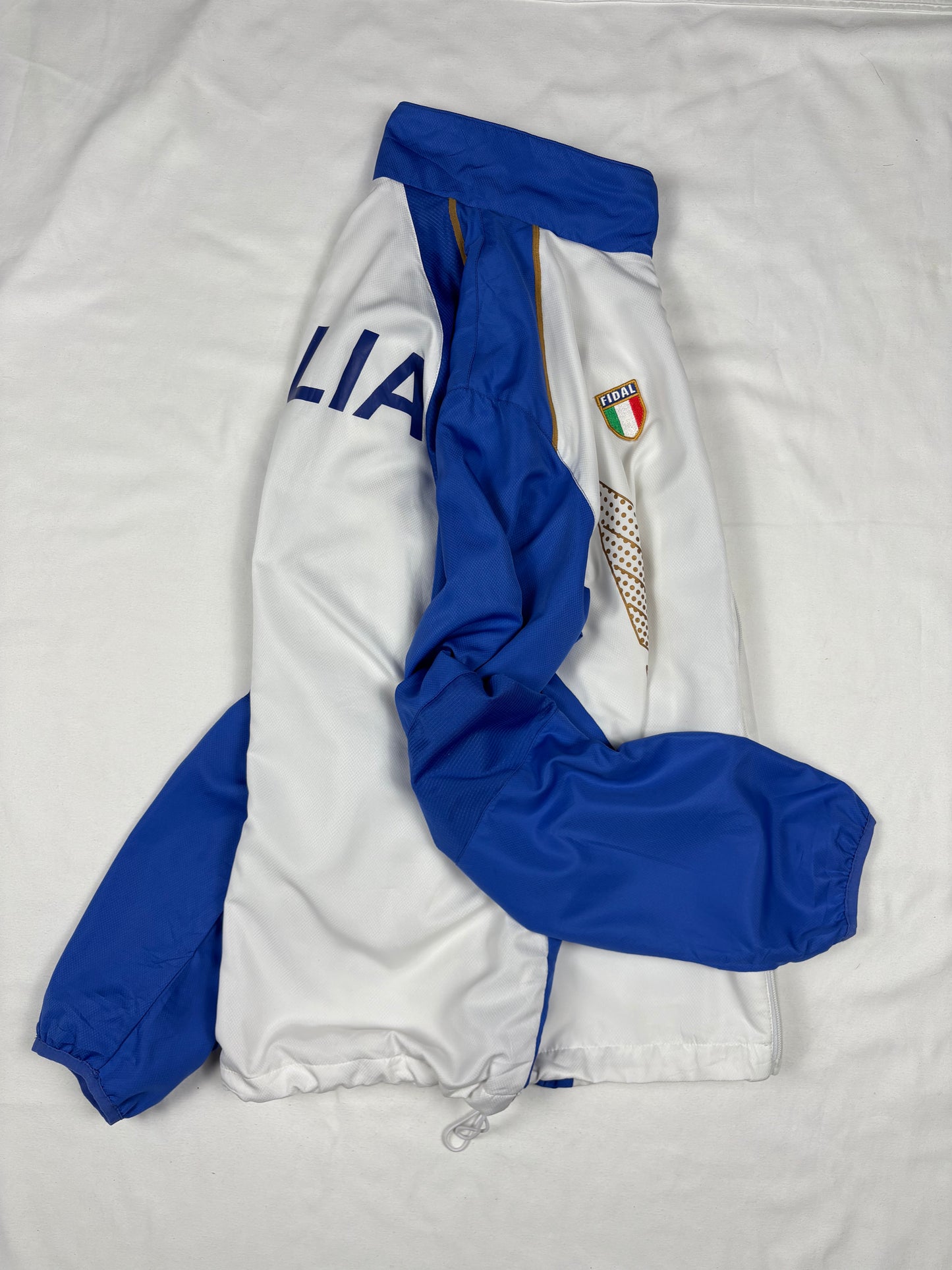 Vintage Italia Puma White + Blue Football Track Jacket (M)