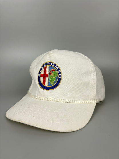 Vintage Alfra Romeo Cars White Rope Trucker Hat