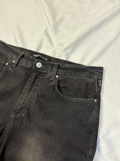 Vintage Versace Dark Grey Relaxed Denim Jeans (32x32)