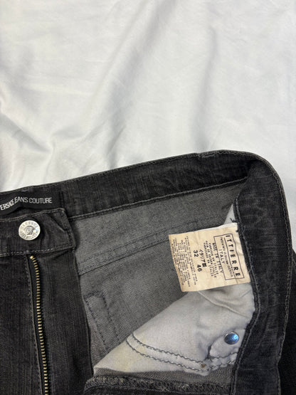 Vintage Versace Dark Grey Relaxed Denim Jeans (32x32)