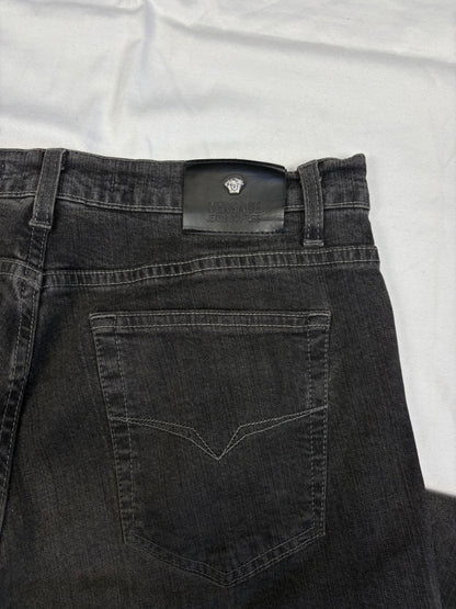 Vintage Versace Dark Grey Relaxed Denim Jeans (32x32)