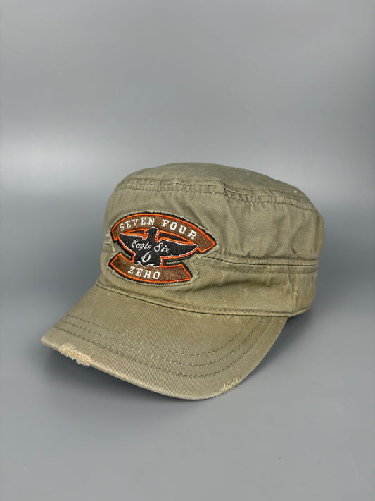 Vintage Bakers Style Beige Baseball Cap