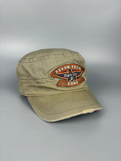 Vintage Bakers Style Beige Baseball Cap
