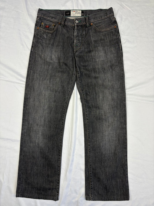 Vintage Energie Wide Leg Wash Grey Denim Jeans (32x30)