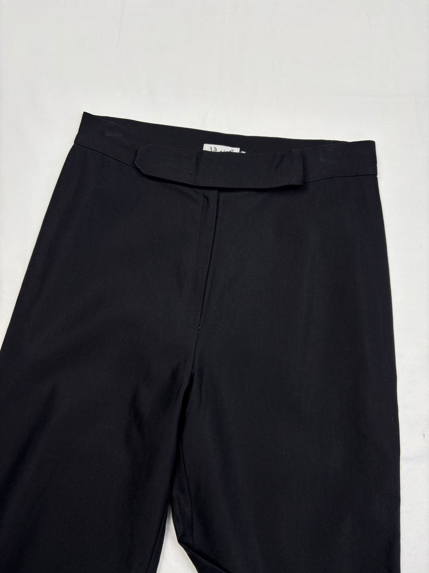 Vintage Madeleine 90s Technical Wide Leg Black Trousers (28x29)