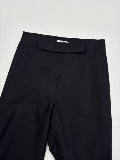 Vintage Madeleine 90s Technical Wide Leg Black Trousers (28x29)