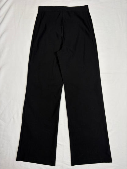 Vintage Madeleine 90s Technical Wide Leg Black Trousers (28x29)
