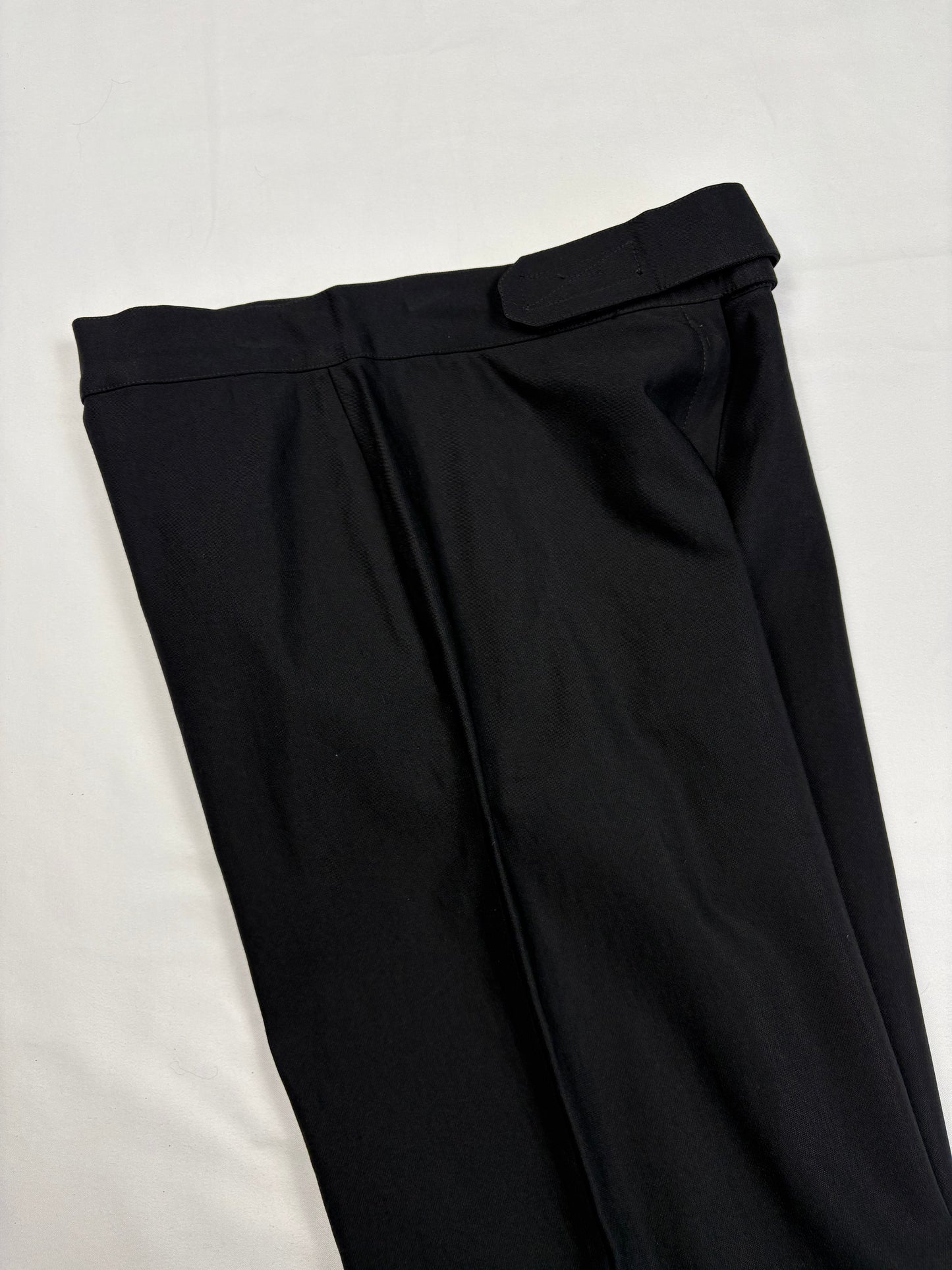 Vintage Madeleine 90s Technical Wide Leg Black Trousers (28x29)