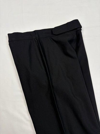 Vintage Madeleine 90s Technical Wide Leg Black Trousers (28x29)