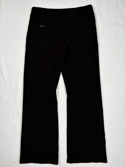 Vintage Italian Dark Brown Technical Wide Leg Trousers (34x30)