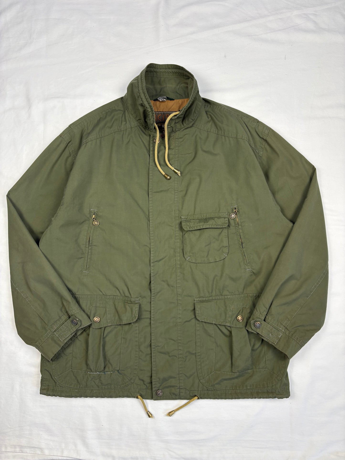 Vintage Faciba Military Green Technical Parka Jacket (L)