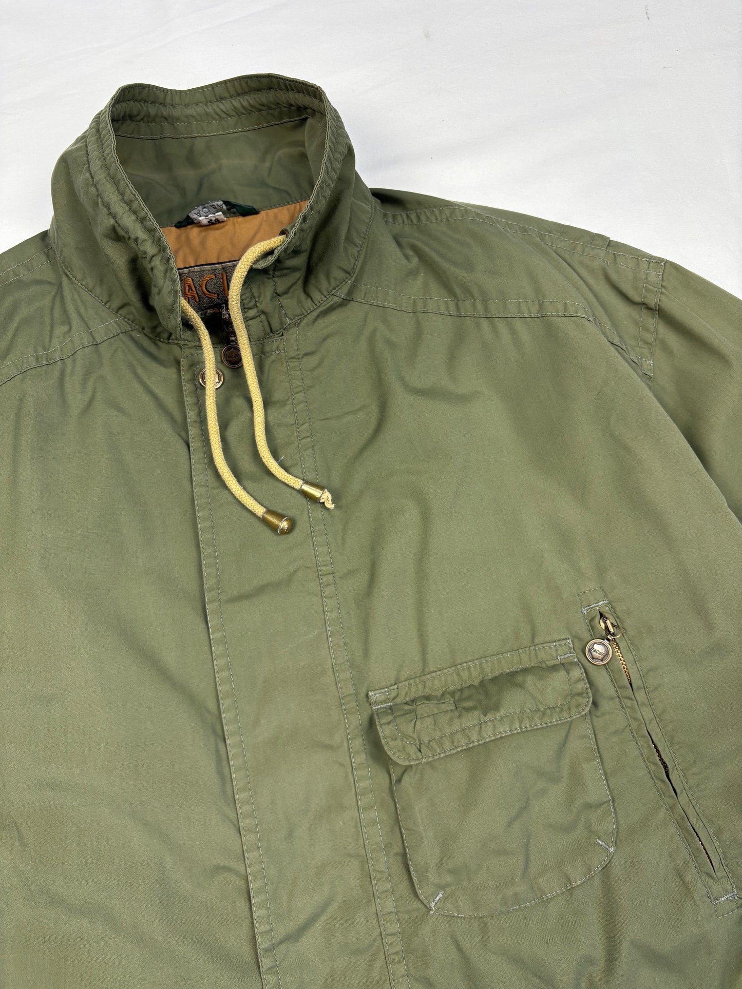 Vintage Faciba Military Green Technical Parka Jacket (L)