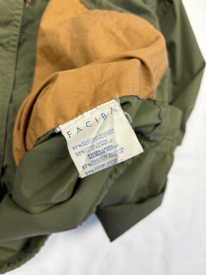 Vintage Faciba Military Green Technical Parka Jacket (L)