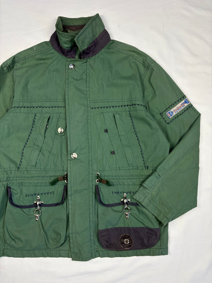 Vintage Workwear Dark Green Technical Parka Jacket (S)