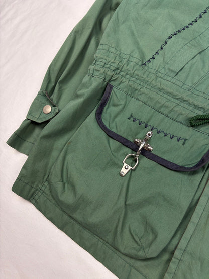 Vintage Workwear Dark Green Technical Parka Jacket (S)