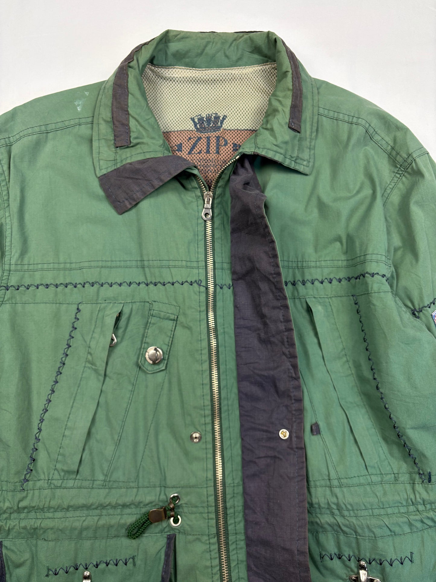 Vintage Workwear Dark Green Technical Parka Jacket (S)