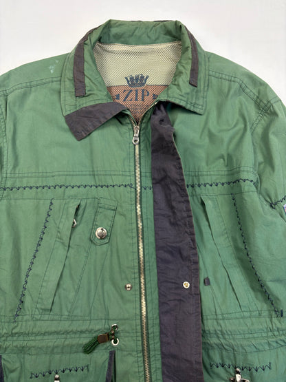 Vintage Workwear Dark Green Technical Parka Jacket (S)
