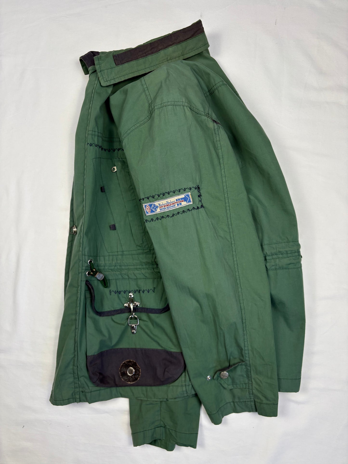 Vintage Workwear Dark Green Technical Parka Jacket (S)