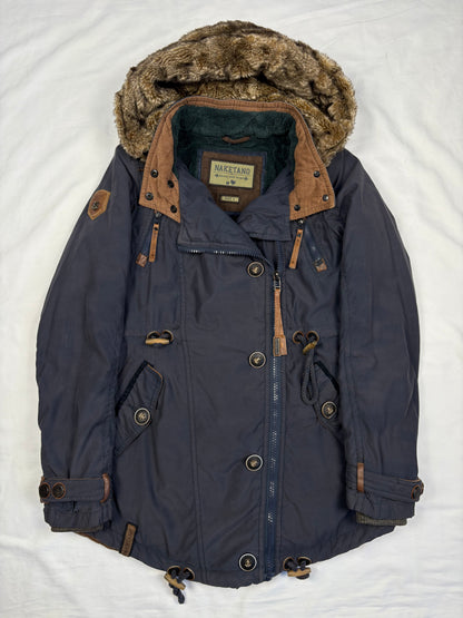 Naketano Asymmetrical Navy Blue Technical Winter Jacket (S)