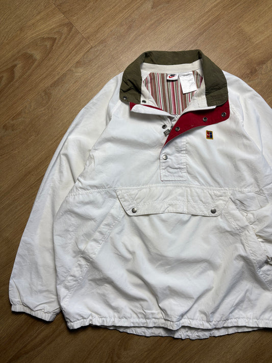Nike Court 90s White Tennis Anorak Track Jacket (L)