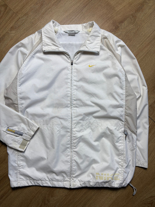 Nike Mini Swoosh 2000s Cream + White Track Jacket (L)