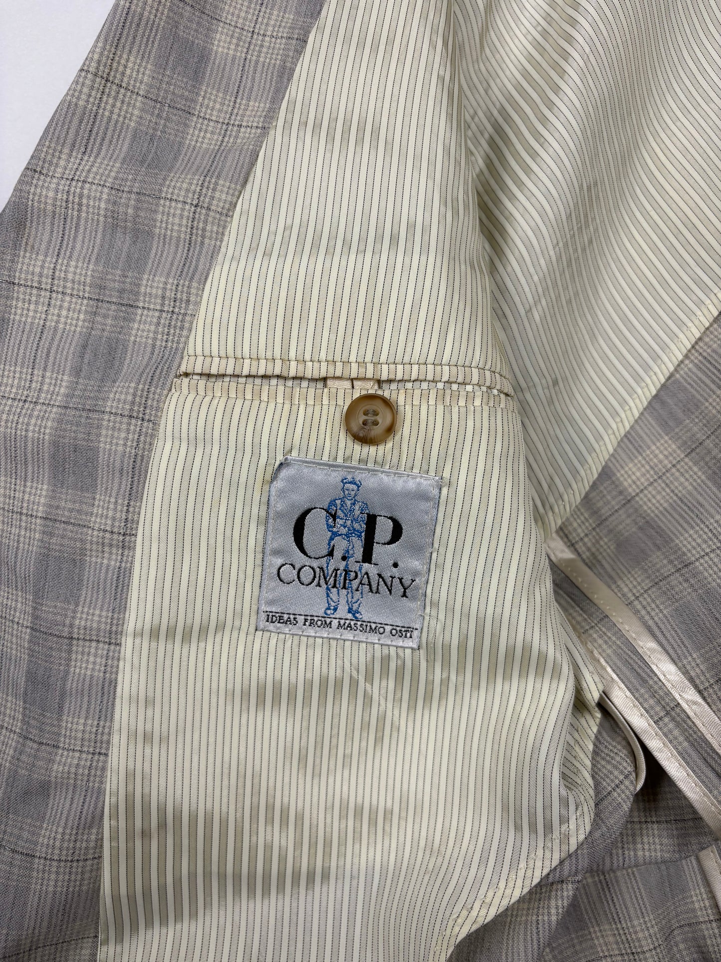 Vintage CP Company Grey Checkered Blazer (M)