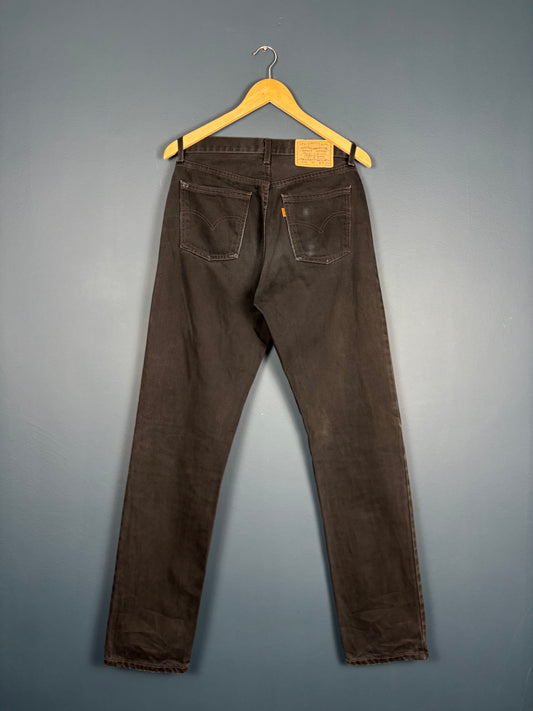 Vintage Levi's 80s Orang Tab Black Denim Jeans (30x34)