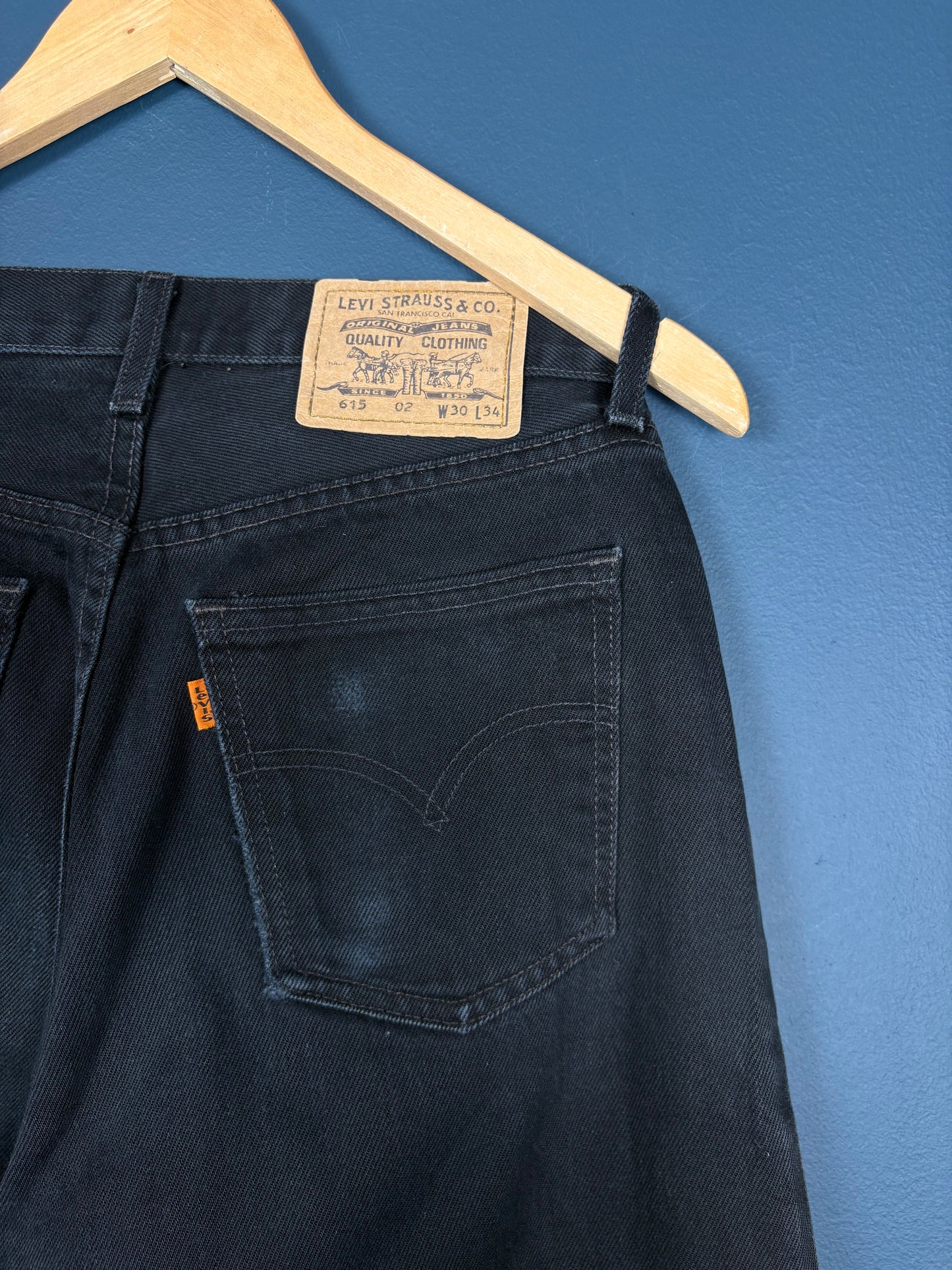 Vintage Levi's 80s Orang Tab Black Denim Jeans (30x34)
