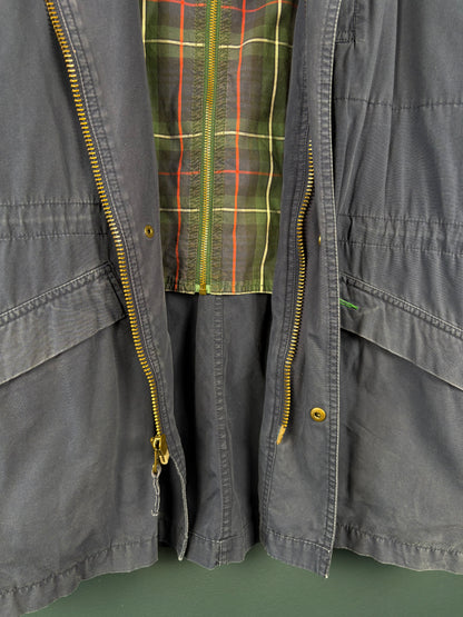 Vintage Tommy Hilfiger Dual Closure Plaid + Navy Parka Jacket (M)