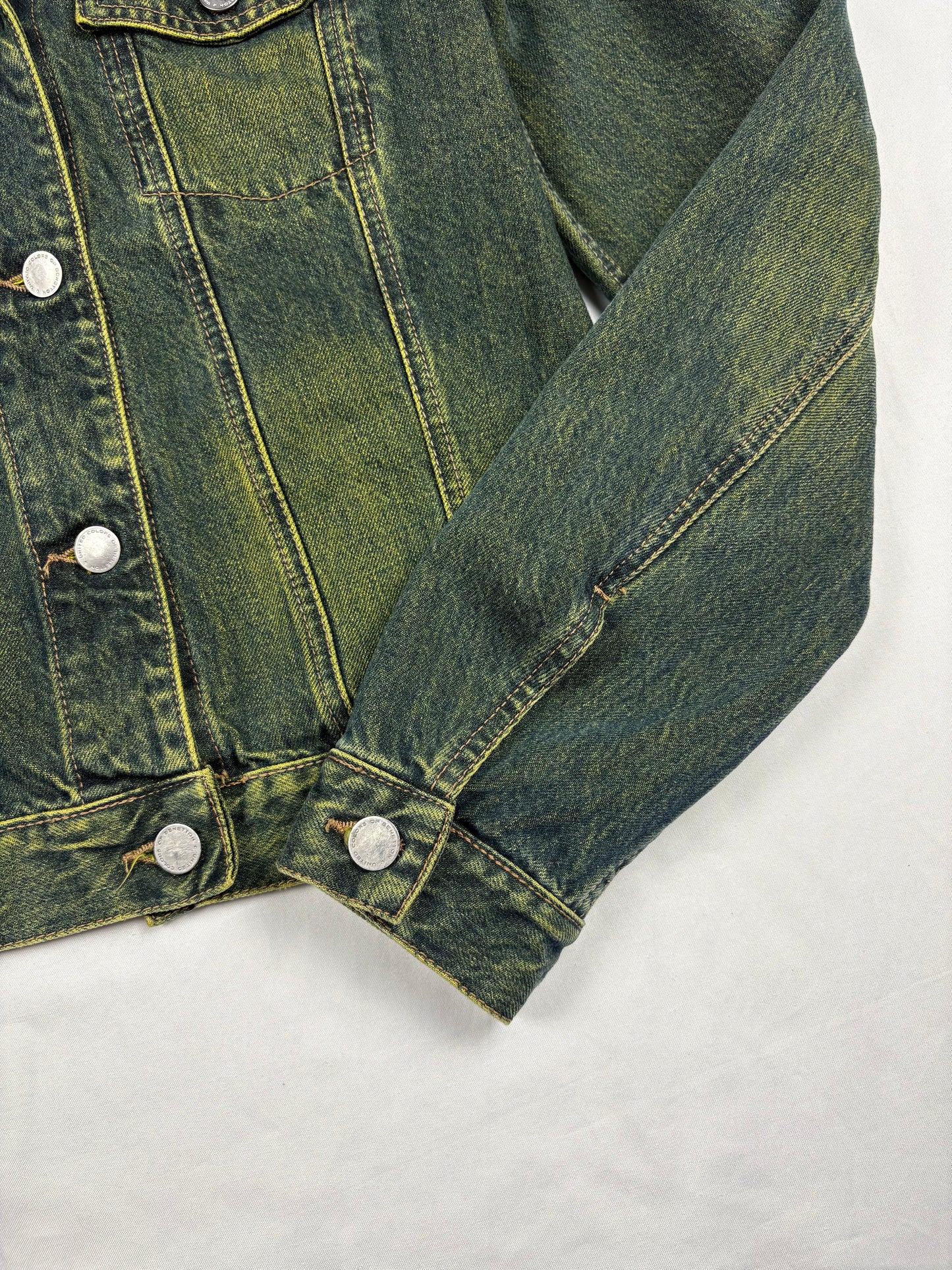 United Colors of Benetton Acid Green Denim Jacket (women's S)