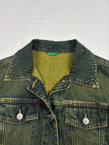 United Colors of Benetton Acid Green Denim Jacket (women's S)