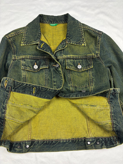 United Colors of Benetton Acid Green Denim Jacket (women's S)