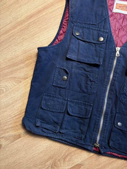 Zip Jeans & Co. 90s Technical Multi-pocket Canvas Vest (L)