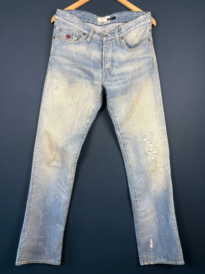Vintage ENERGIE Repaired Light Wash Denim Jeans (32w)