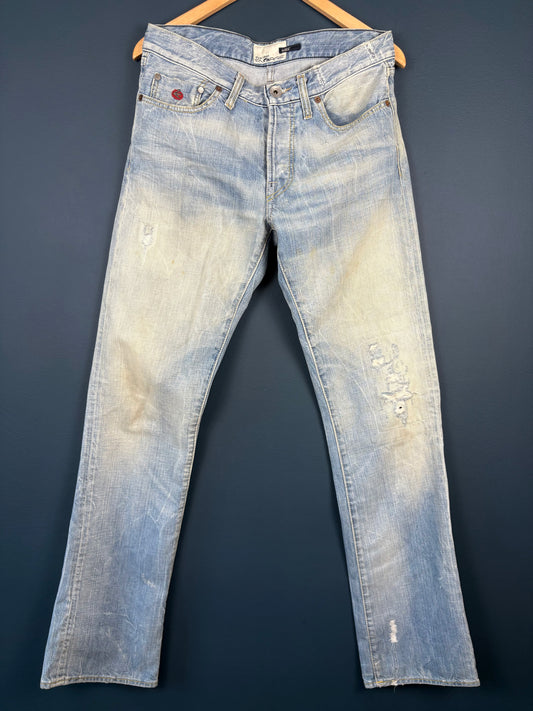 Vintage ENERGIE Repaired Light Wash Denim Jeans (32w)
