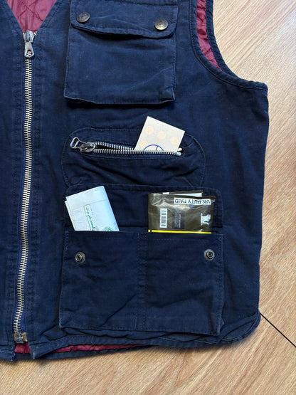 Zip Jeans & Co. 90s Technical Multi-pocket Canvas Vest (L)