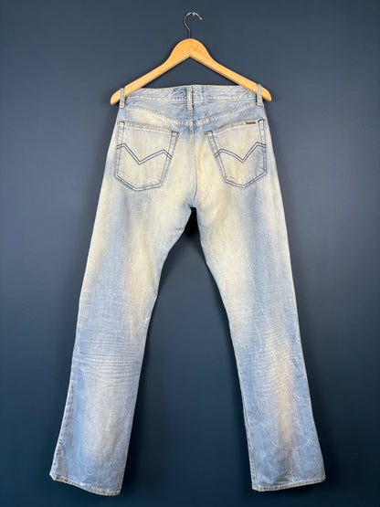 Vintage ENERGIE Repaired Light Wash Denim Jeans (32w)