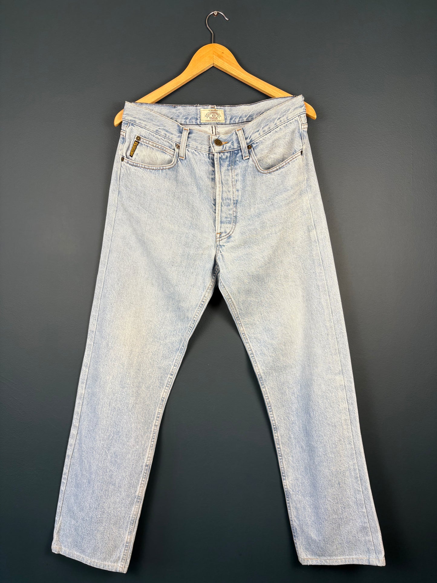 Vintage Armani Jeans Light Wash Denim Jeans (34w)