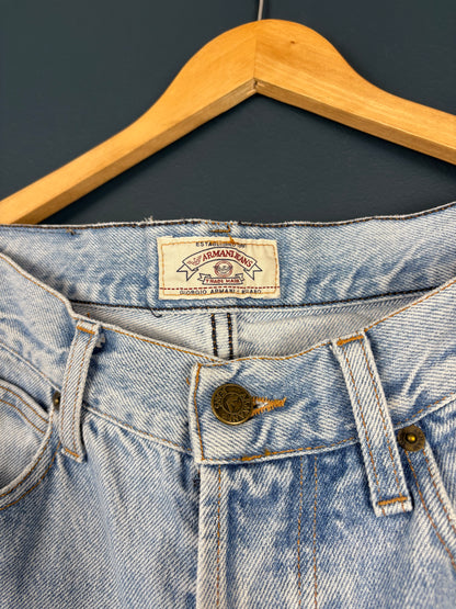 Vintage Armani Jeans Light Wash Denim Jeans (34w)