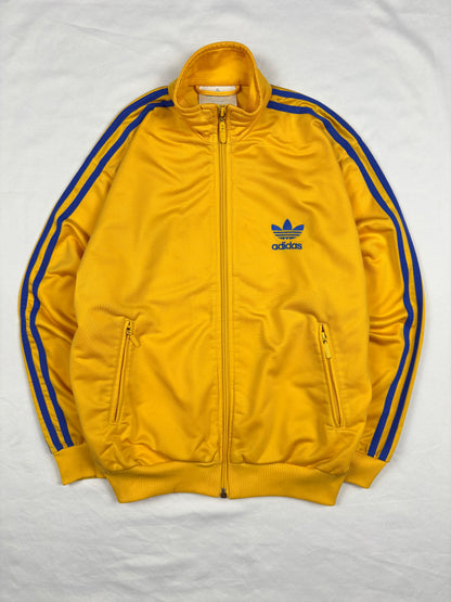 Vintage Adidas Three Stripes Yellow & Blue Track Jacket (women's M)