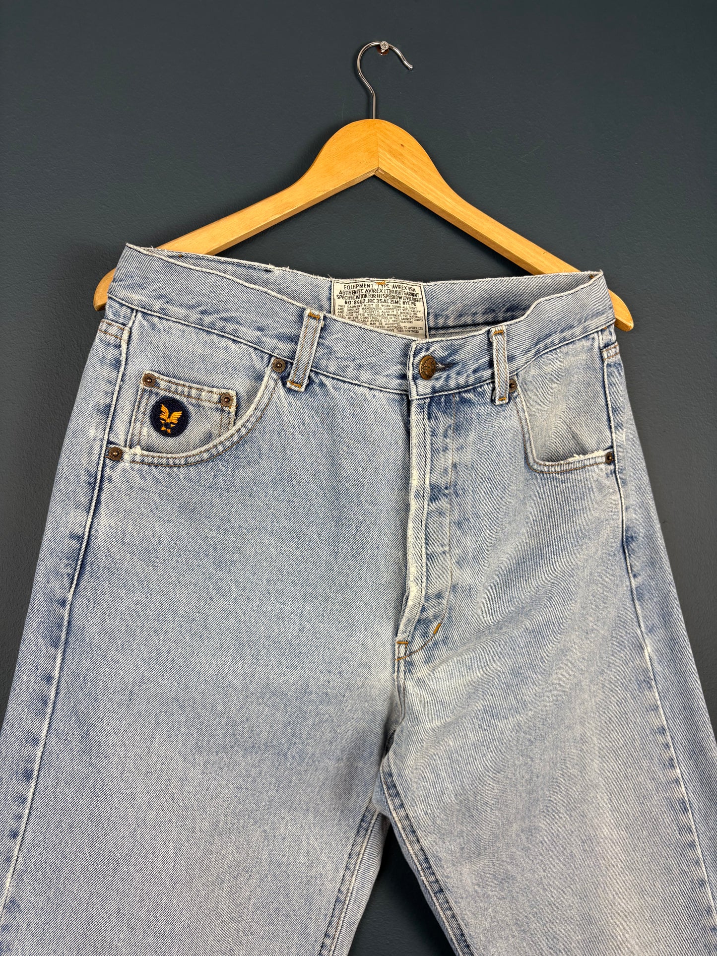 Vintage Avirex Light Wash Denim Jeans (33w)