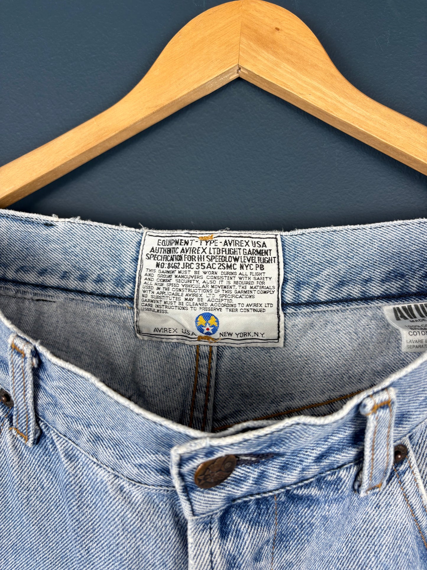Vintage Avirex Light Wash Denim Jeans (33w)