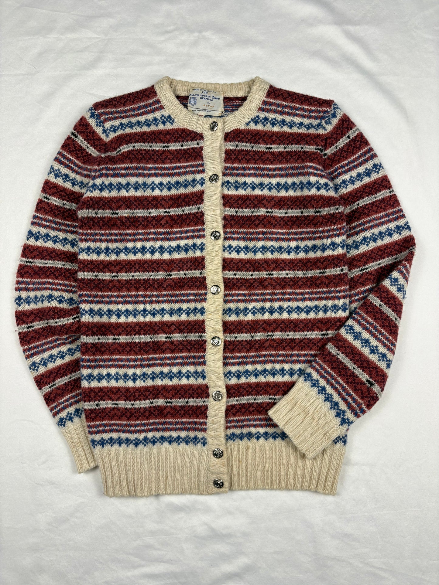 True Vintage 80s Bermuda Shetland Wool Cardigan (women's M)