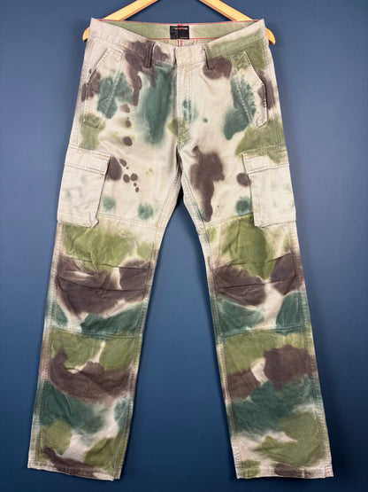 Vintage ENERGIE Paint Brush Camo Cargo Trousers (32w)