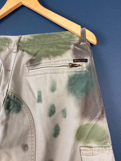 Vintage ENERGIE Paint Brush Camo Cargo Trousers (32w)