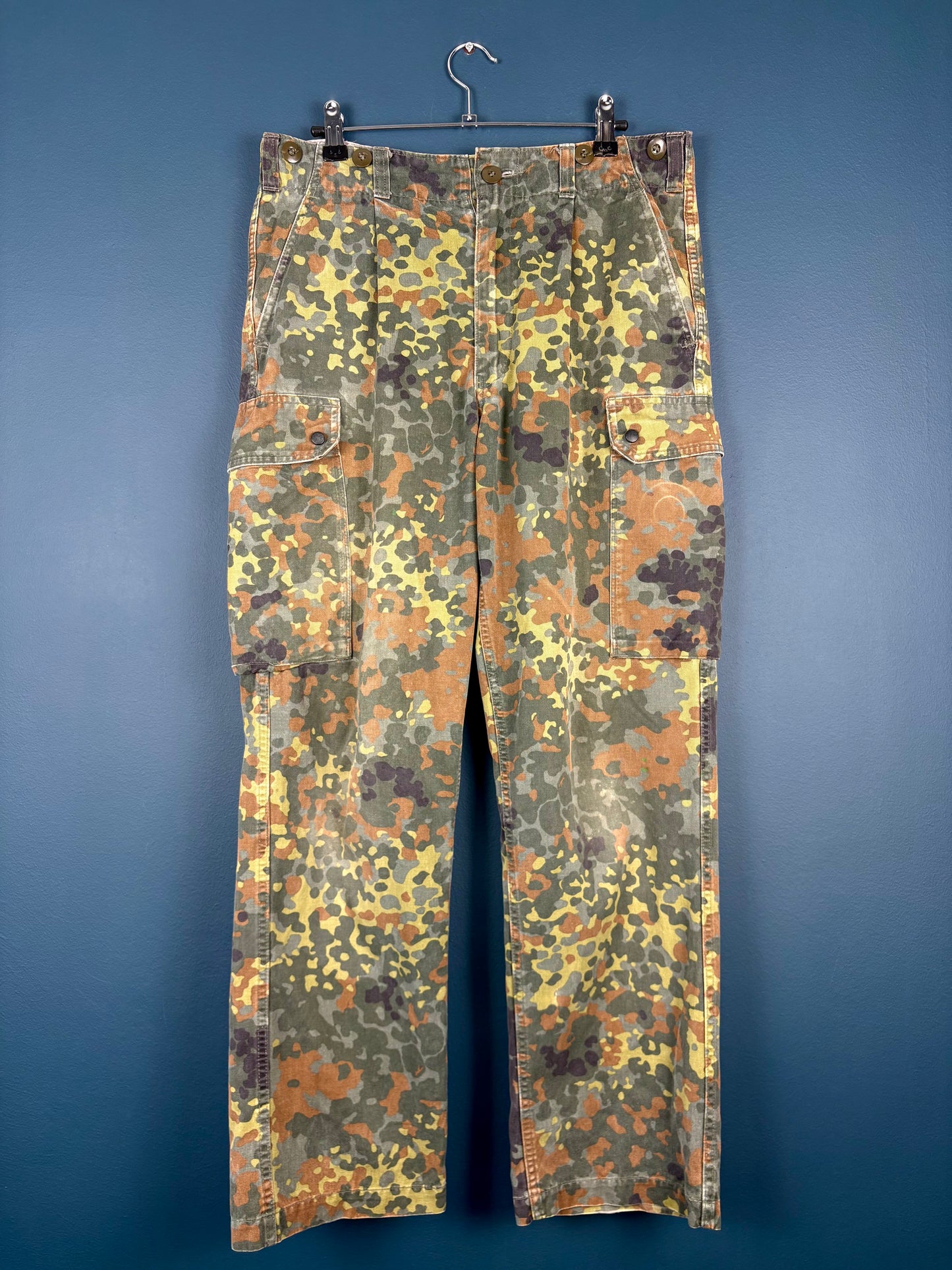 Vintage Flecktarn Camo 1994 Army Fatigue Trousers (32w)