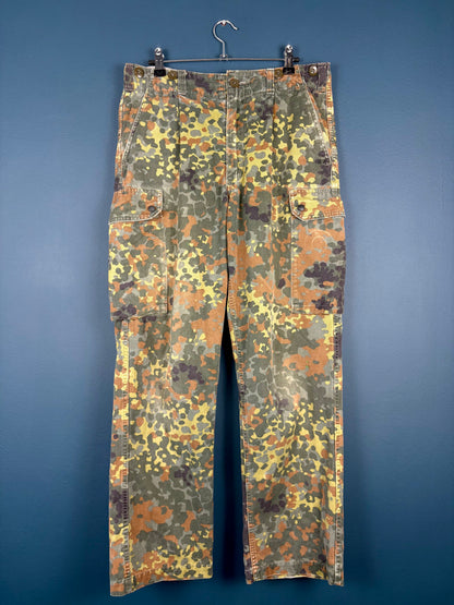Vintage Flecktarn Camo 1994 Army Fatigue Trousers (32w)
